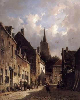 unknow artist European city landscape, street landsacpe, construction, frontstore, building and architecture. 153